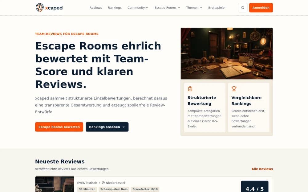 xcaped – Escape-Room-Community